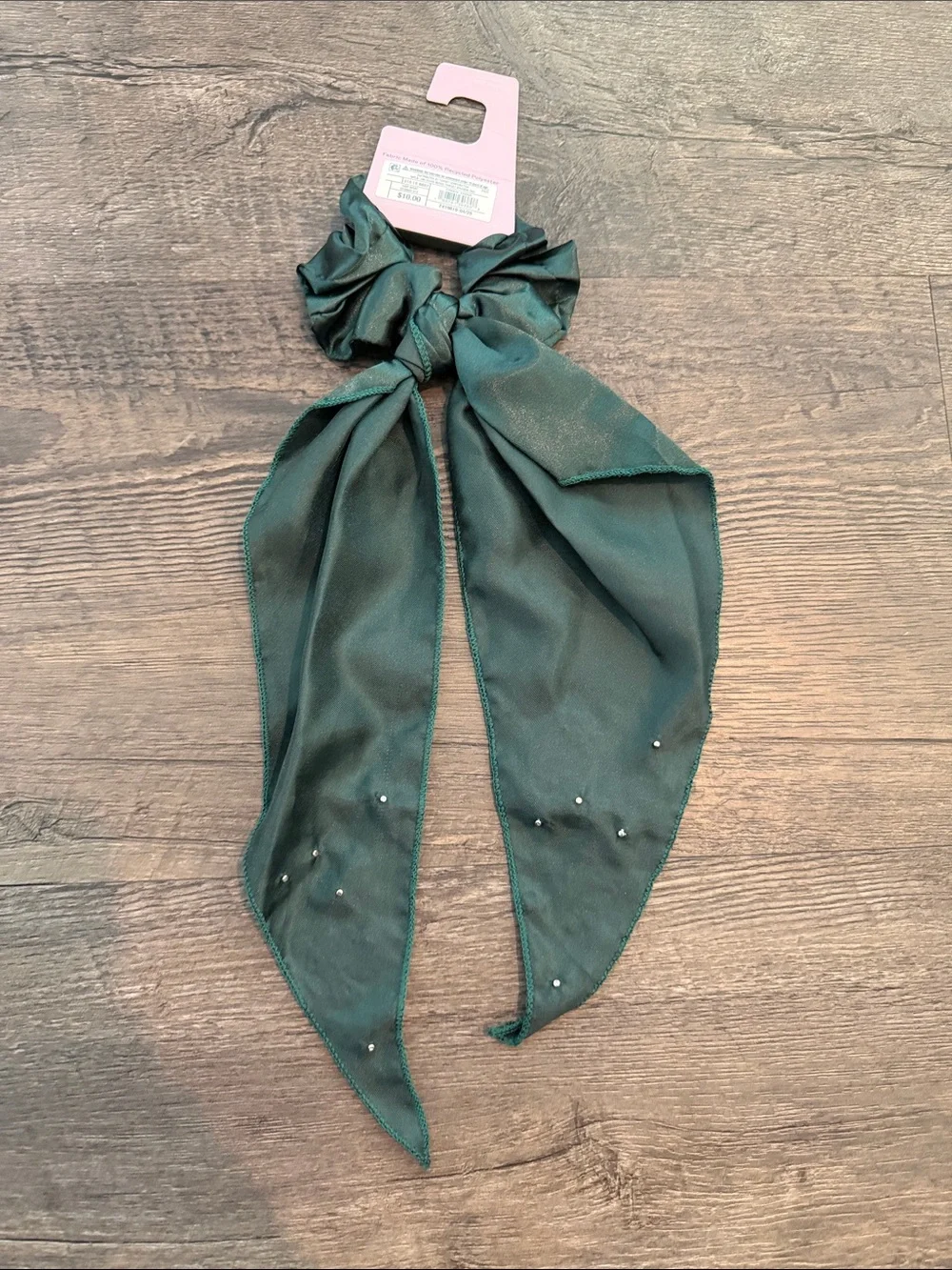 Wild Fable Hunter Green Satin Game Day Hair Bow Scrunchie